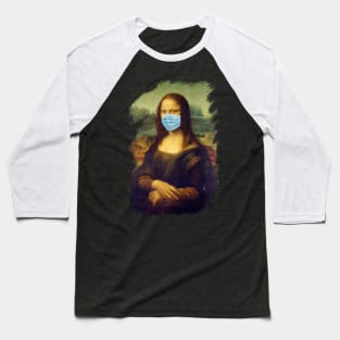 Mona Lisa Face Guard: Corona Virus Quarantine Mask Parody Fun Gift Baseball T-Shirt